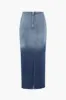 Button Up Tube Top og Ombre Nederdel Denim Suit sold by Micas