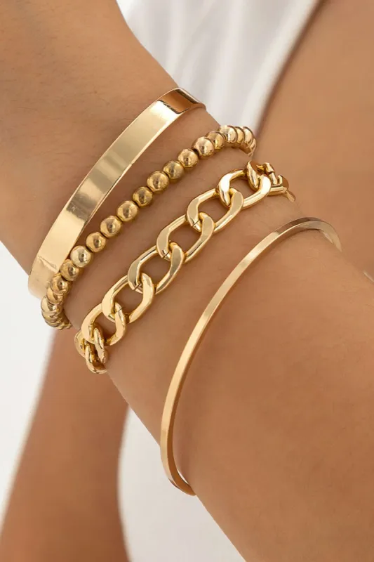 4-pcs Cuff Bracelet Set made by Micas