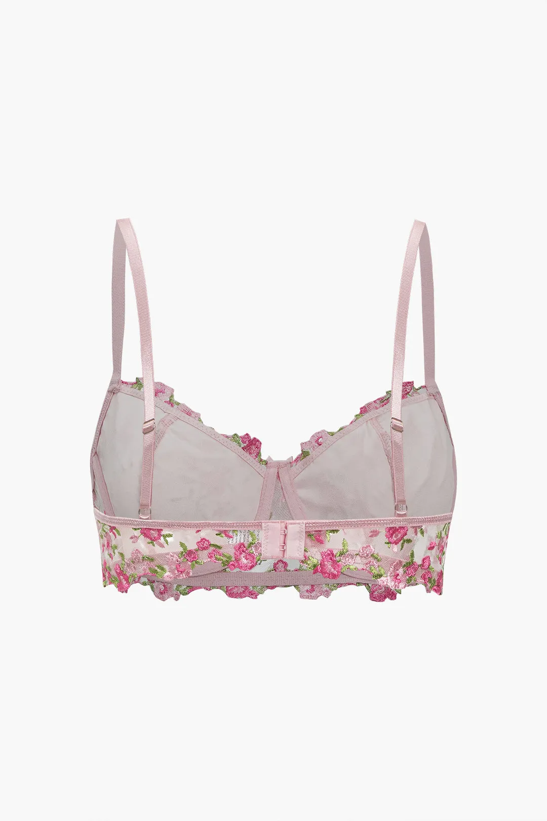 Blomsterbroderi blonder udskåret todelt lingeri sold by Micas product image thumbnail 4