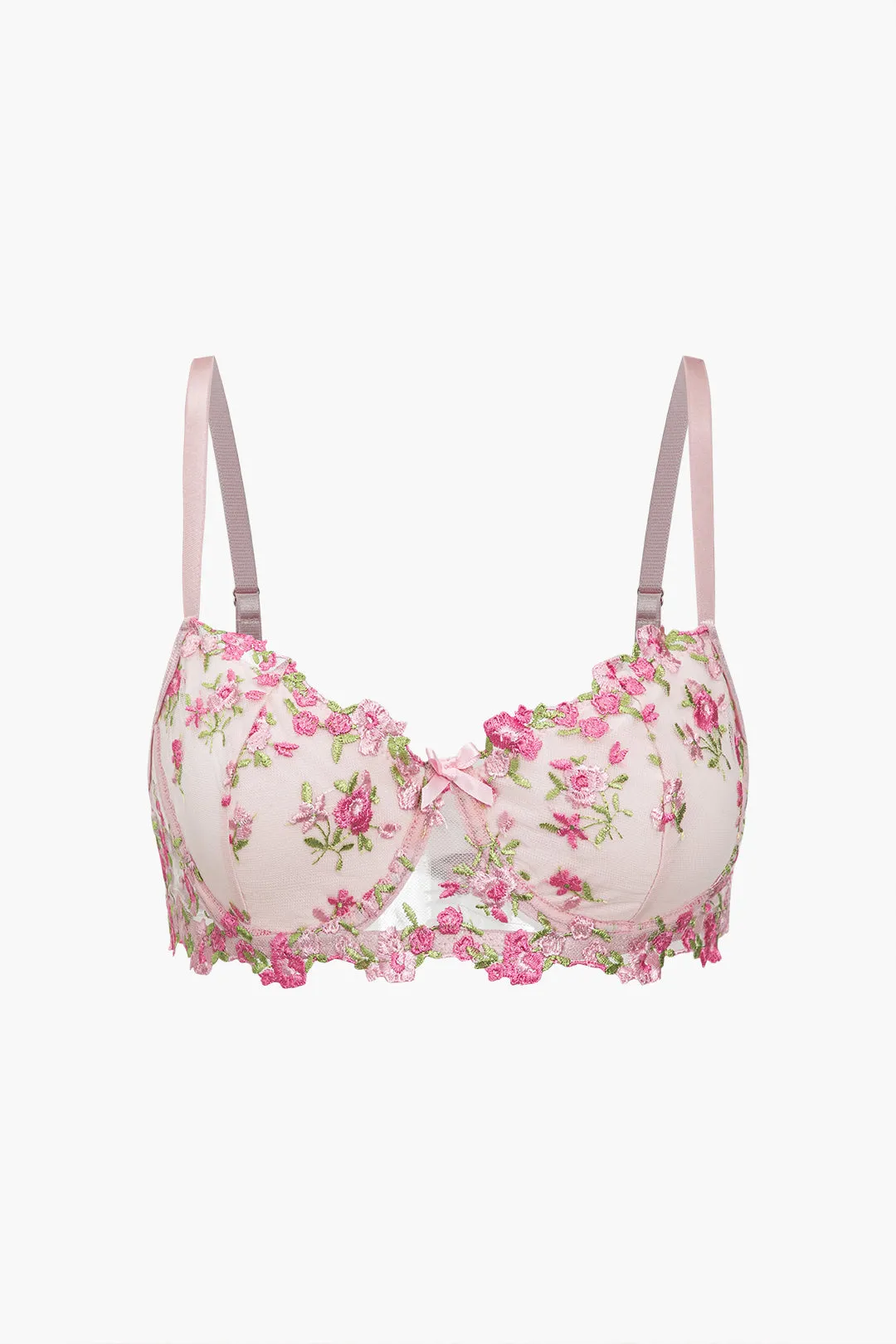 Blomsterbroderi blonder udskåret todelt lingeri sold by Micas product image thumbnail 2