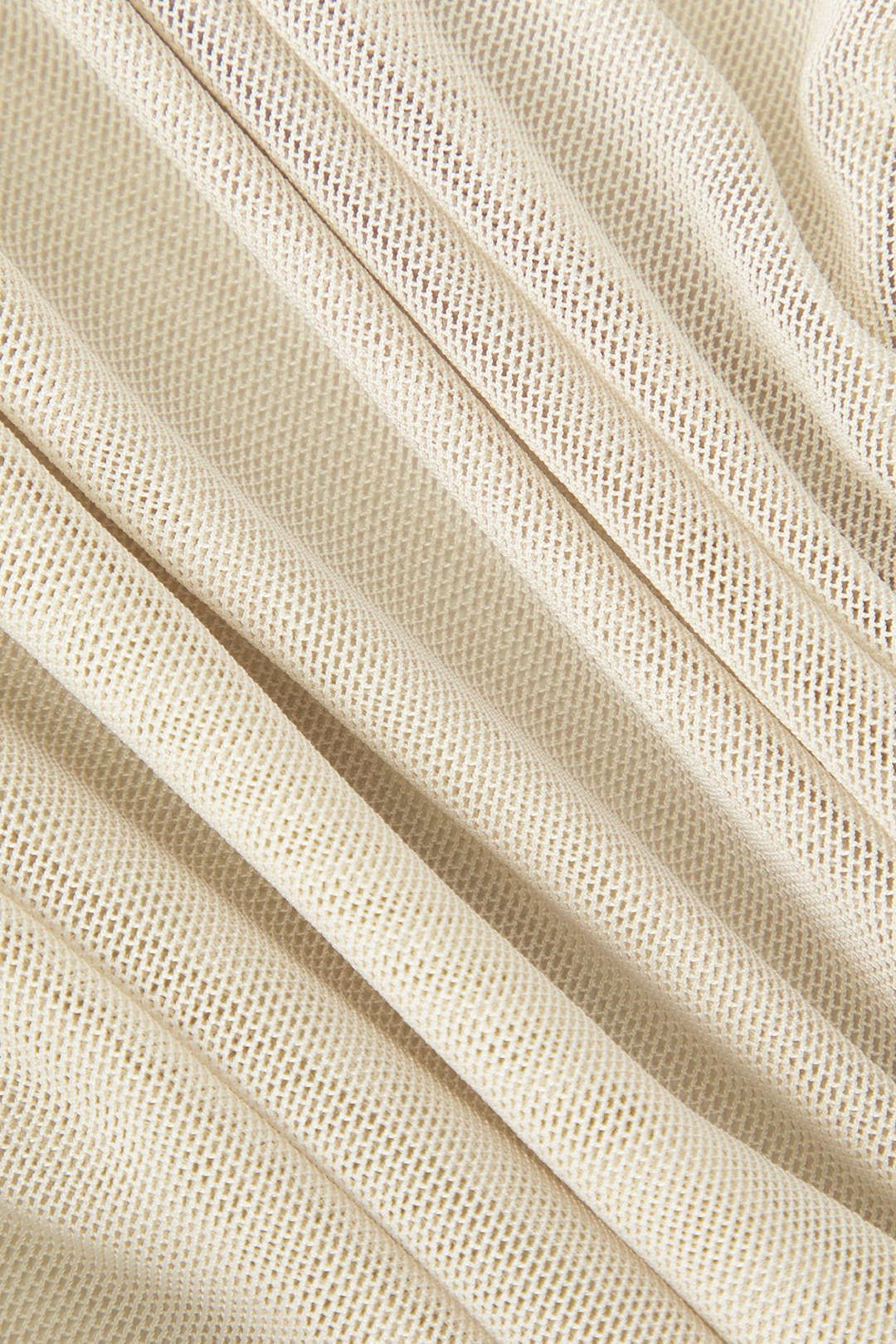 Gathered V-neck Mesh Long Sleeve Top sold by Micas product image thumbnail 4