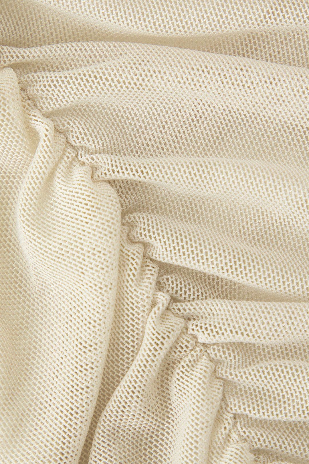 Gathered V-neck Mesh Long Sleeve Top sold by Micas product image thumbnail 5