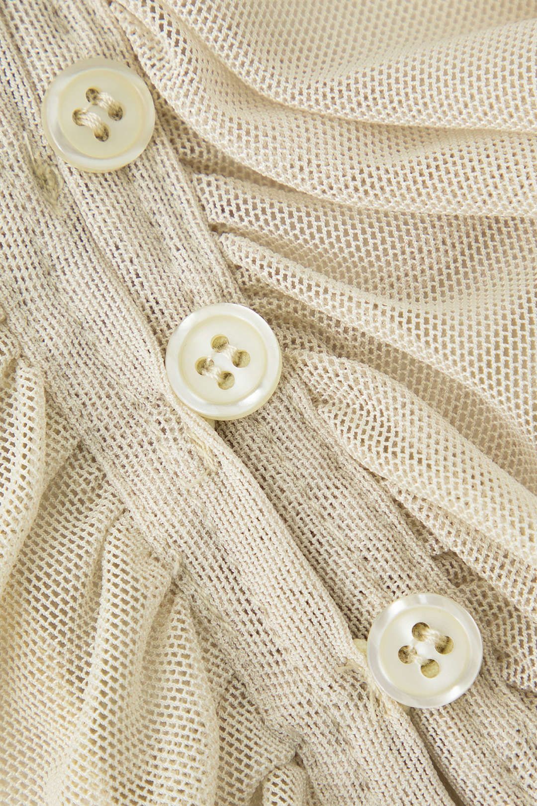 Gathered V-neck Mesh Long Sleeve Top sold by Micas product image thumbnail 3