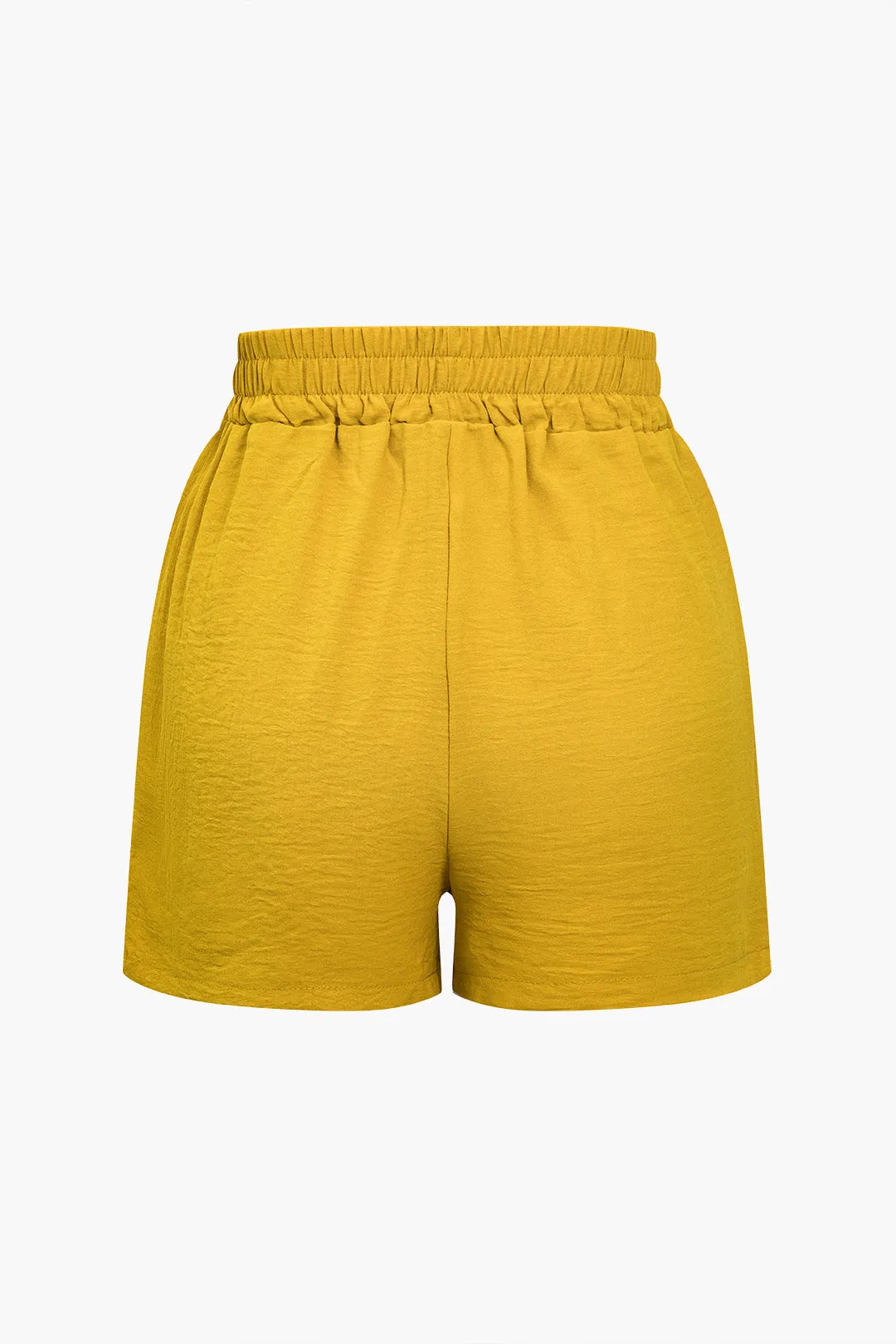 Solid afgrøde top og shorts sæt sold by Micas product image thumbnail 5