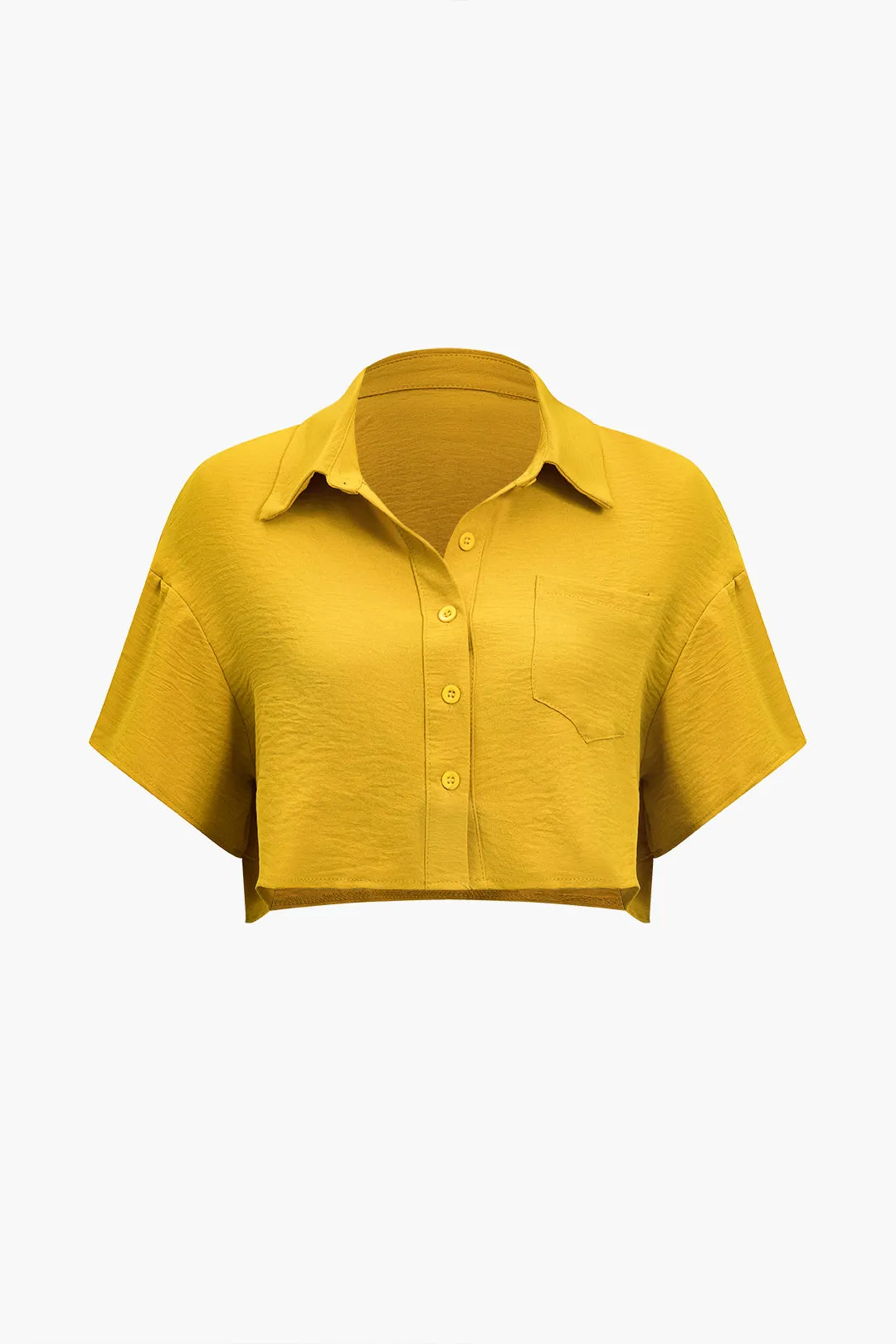 Solid afgrøde top og shorts sæt sold by Micas product image thumbnail 2