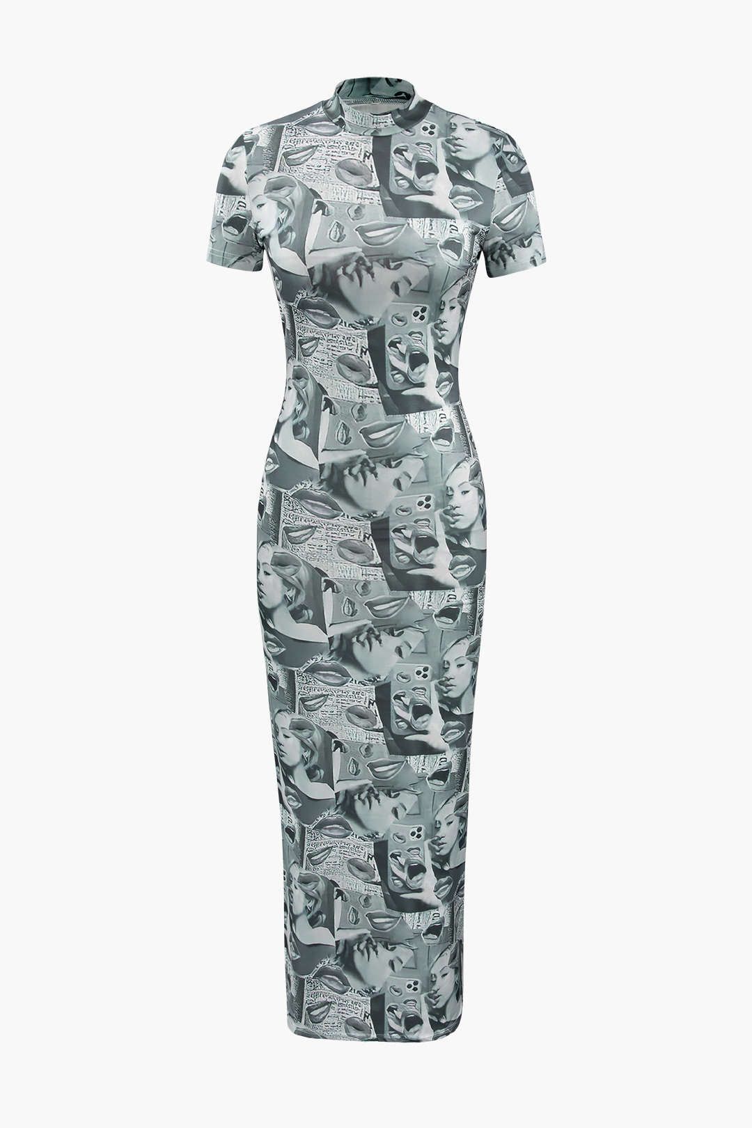 Character Print Short Sleeve Maxi Dress sold by Micas