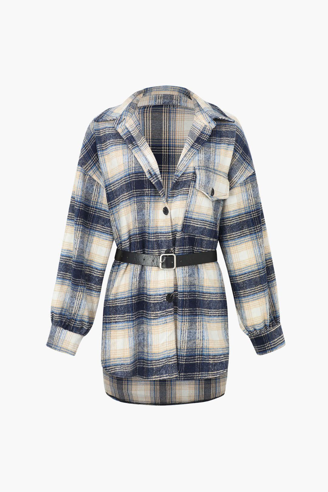 Checkered Jacket With Belt sold by Micas