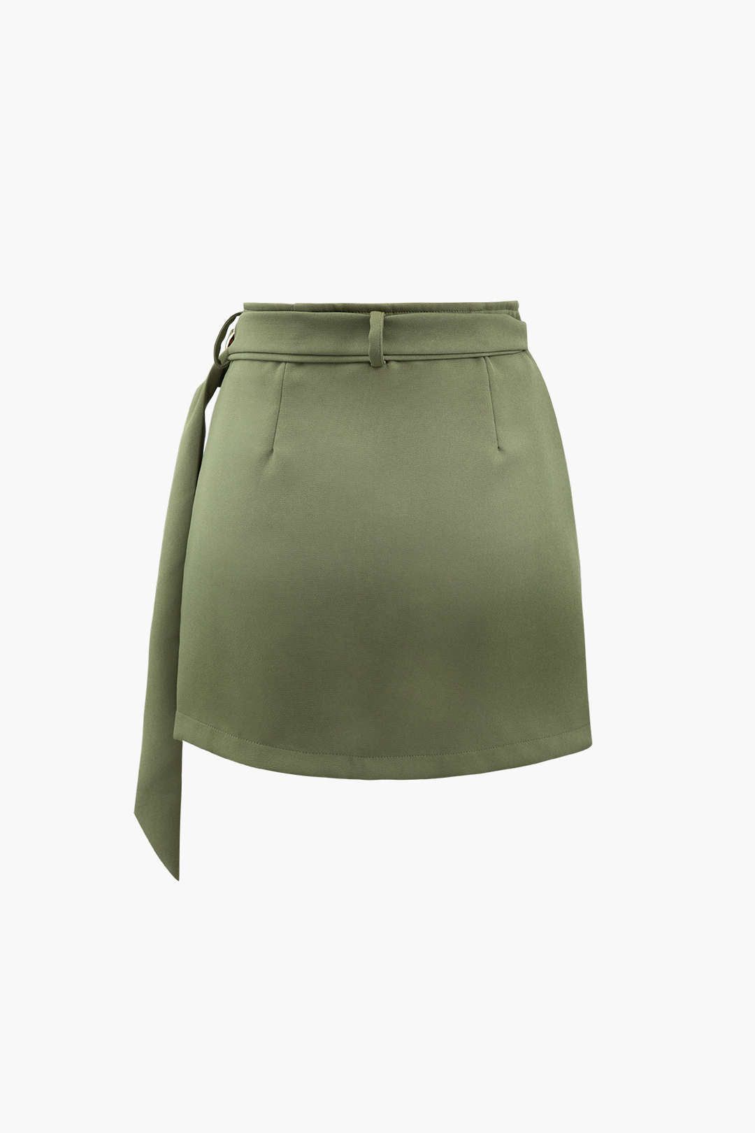 Belted Flap Pocket Wrap Mini Skirt sold by Micas product image thumbnail 2