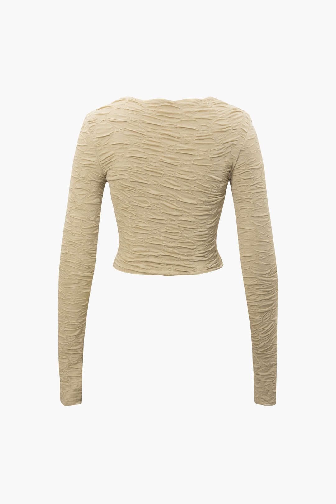 Textured Long Sleeve Crop Top And Mini Skirt Set sold by Micas product image thumbnail 4