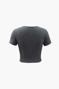 Ribbed Short Sleeve T-Shirt sold by Micas