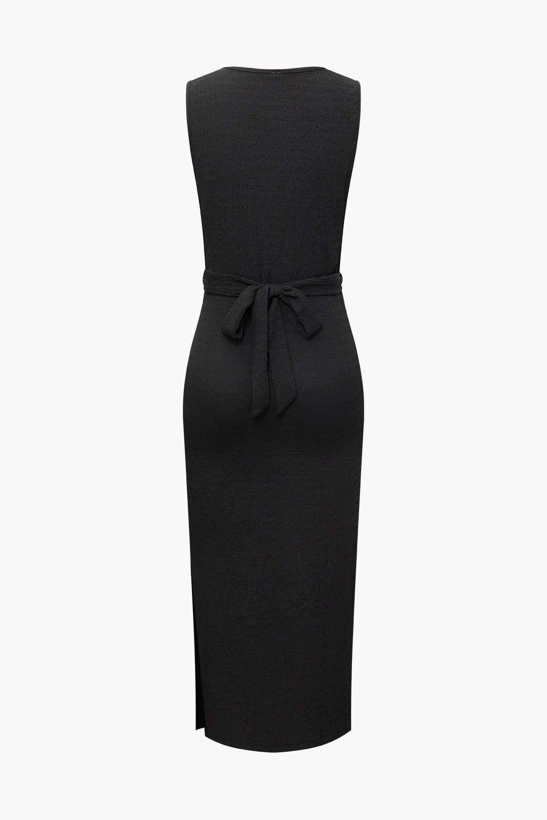Wrap Tie Sleeveless Midi Dress sold by Micas product image thumbnail 2