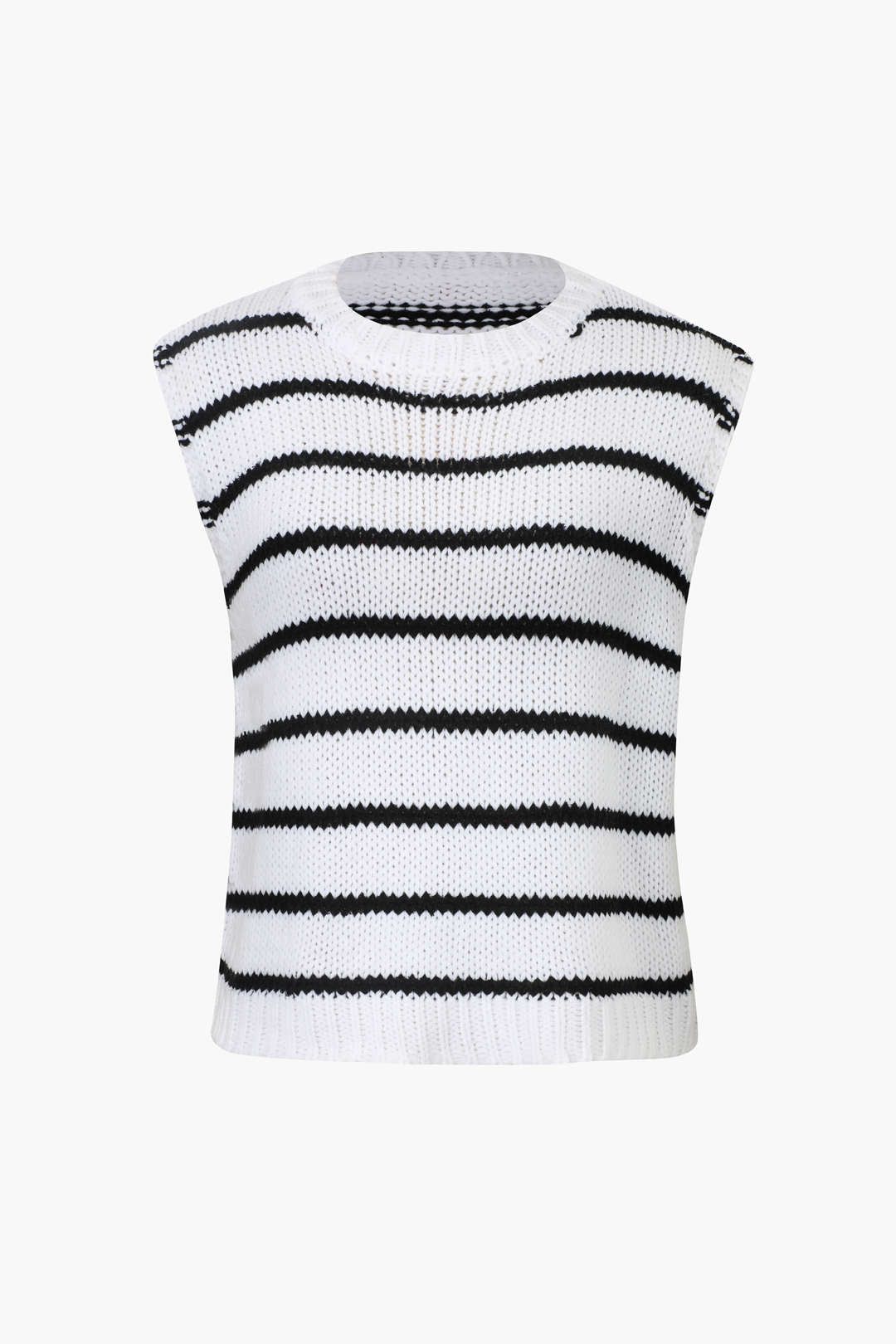 Stripe Knit Sleeveless Top sold by Micas