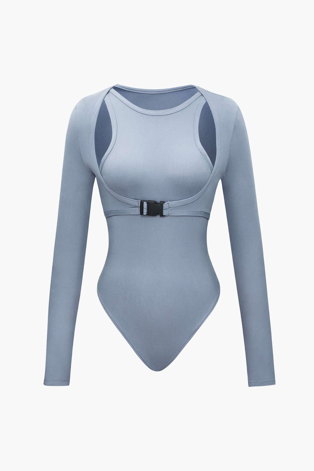 Buckle Cut Out Long Sleeve Bodysuit sold by Micas