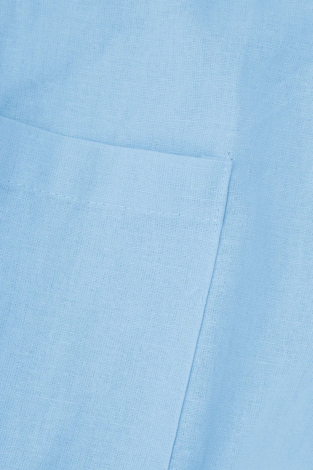 Linen-Blend Cap Sleeve Belted Maxi Shirt Dress sold by Micas product image thumbnail 5