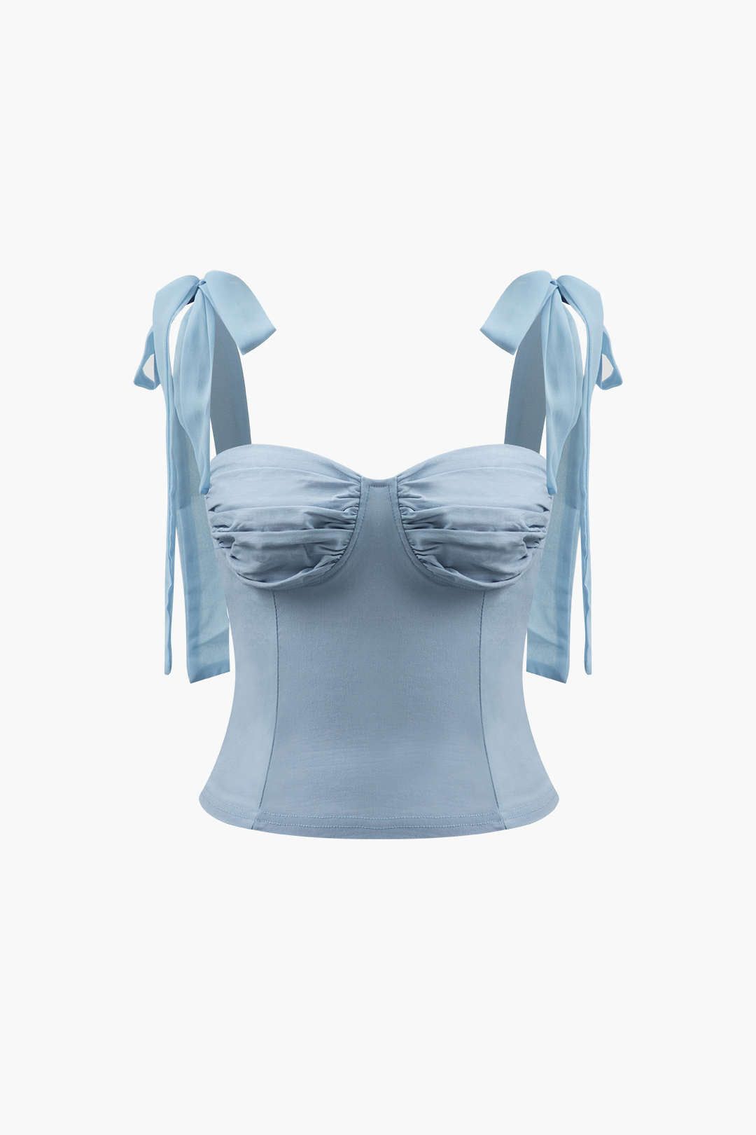 Knot Strap Ruched Bust Cami Top sold by Micas