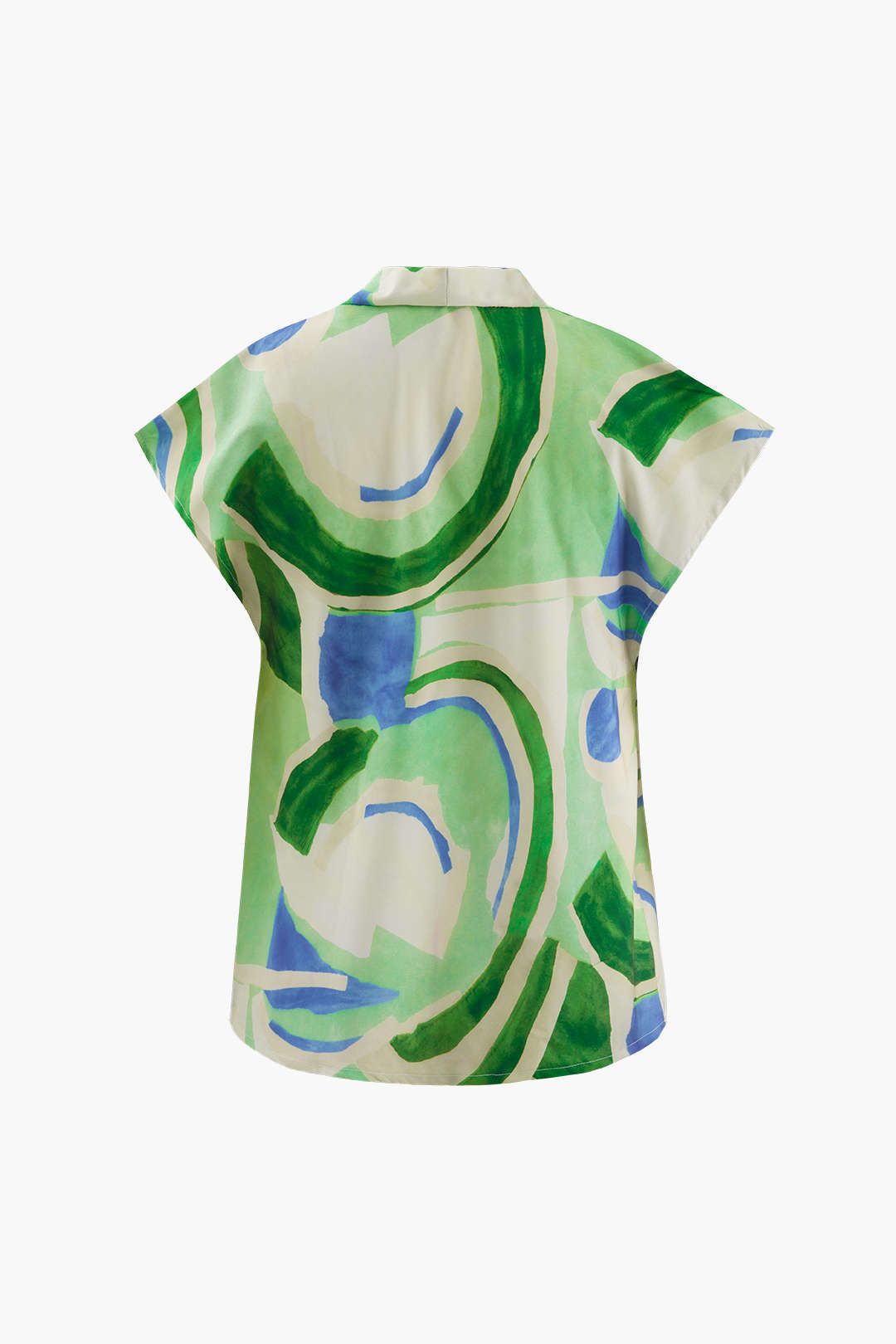 Printed Satin Cap Sleeve Blouse sold by Micas product image thumbnail 2