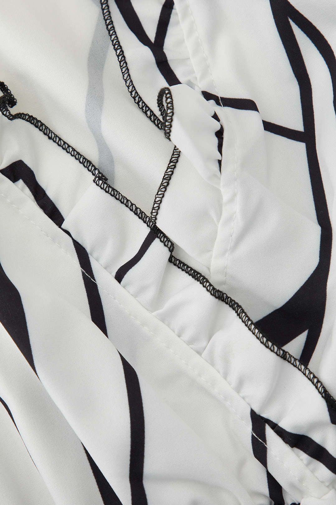 Abstract Stripe Frill Trim Maxi Dress sold by Micas product image thumbnail 5