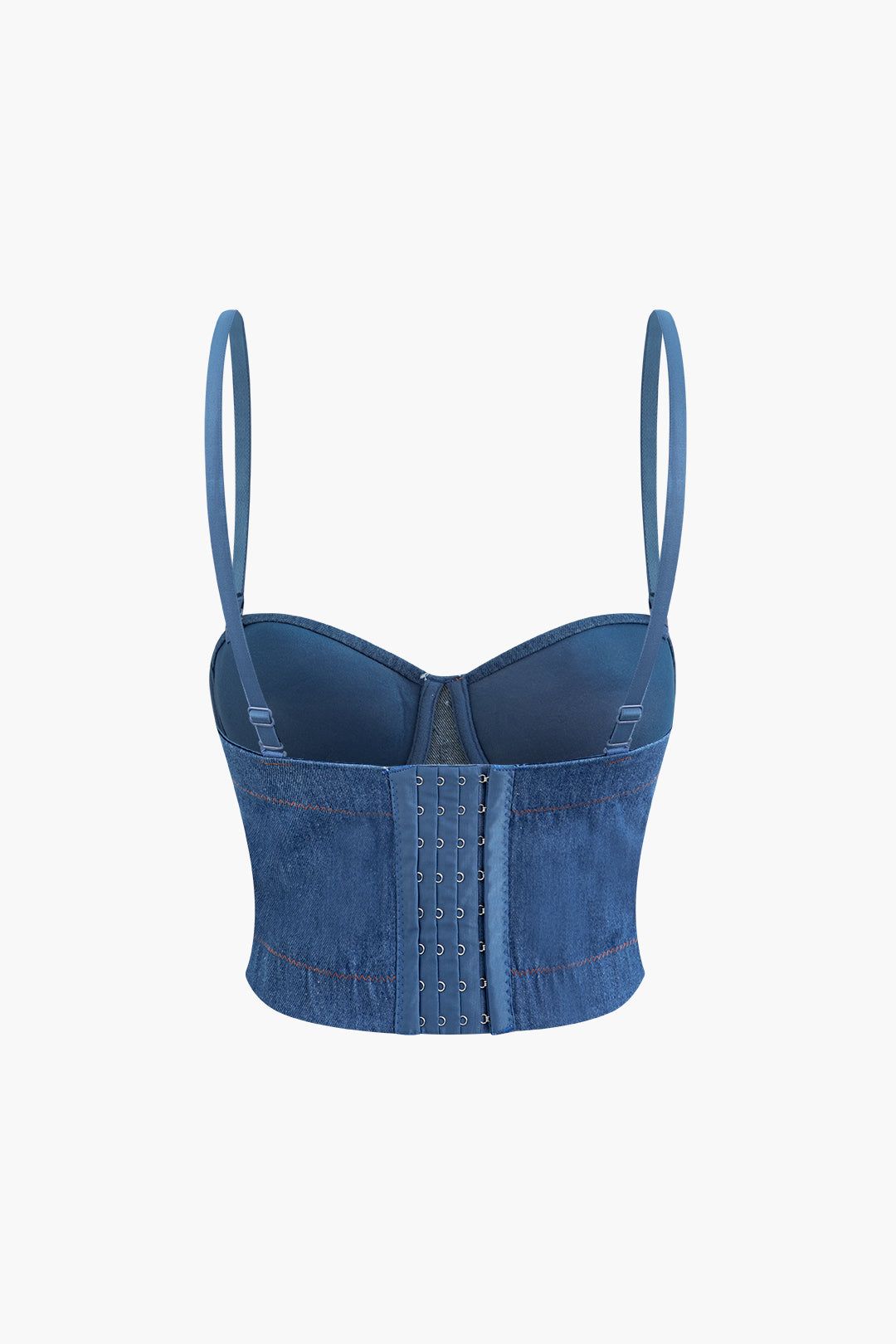 Denim Snowflake-Shape Rhinestone Bustier Top sold by Micas product image thumbnail 2