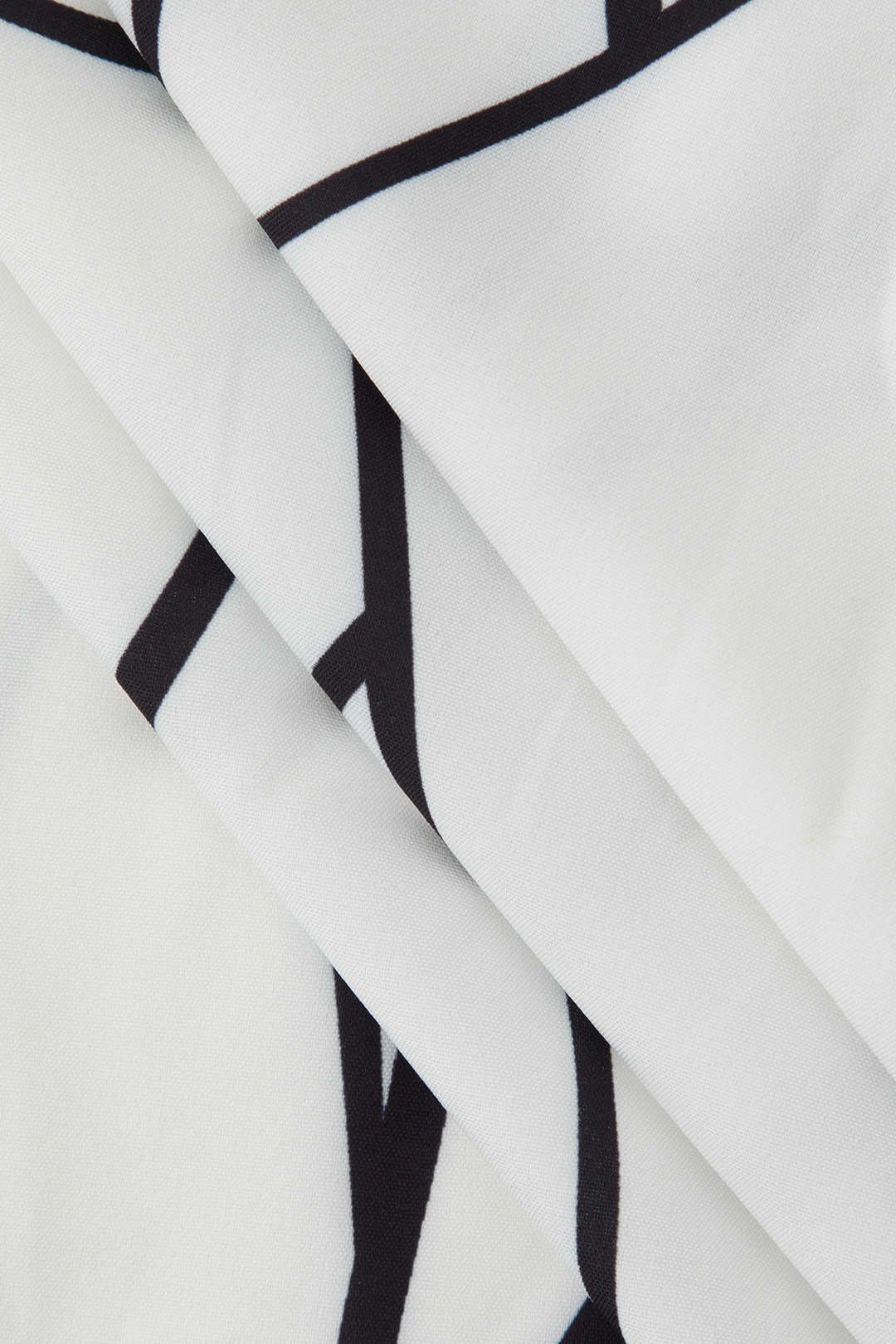 Abstract Stripe Frill Trim Maxi Dress sold by Micas product image thumbnail 3