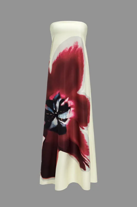 Floral Print Belted Back Maxi Dress sold by Micas