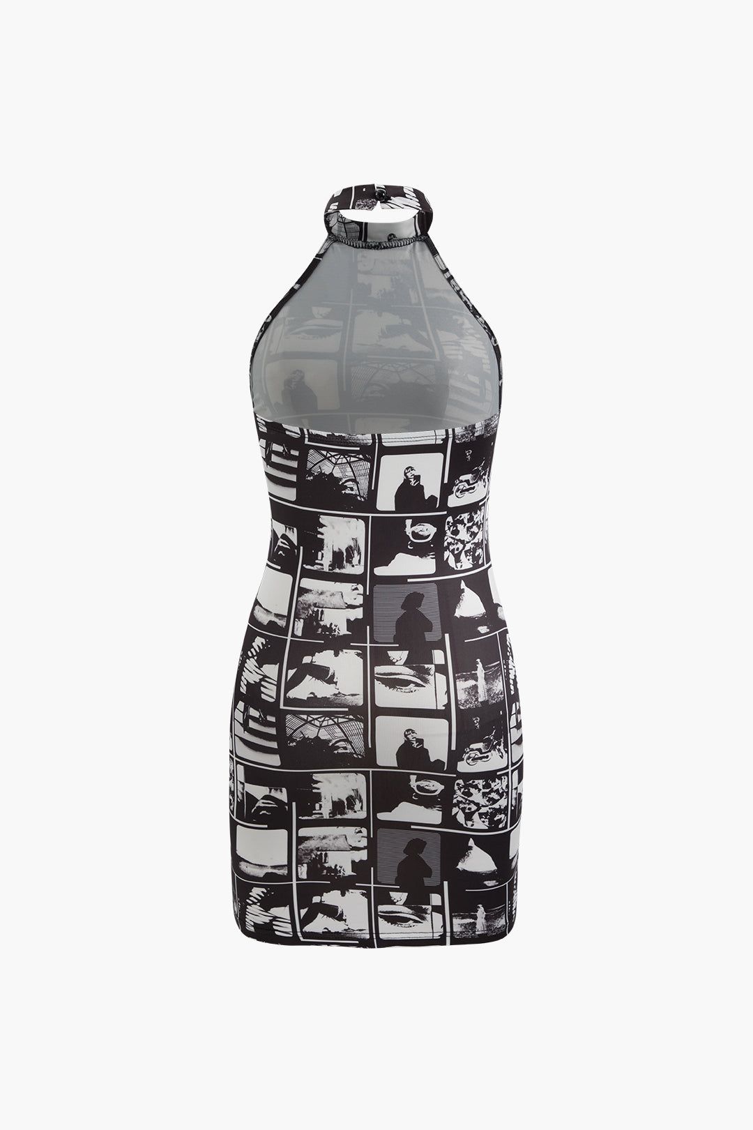 Graphic Print Halter Neck Mini Dress sold by Micas product image thumbnail 2