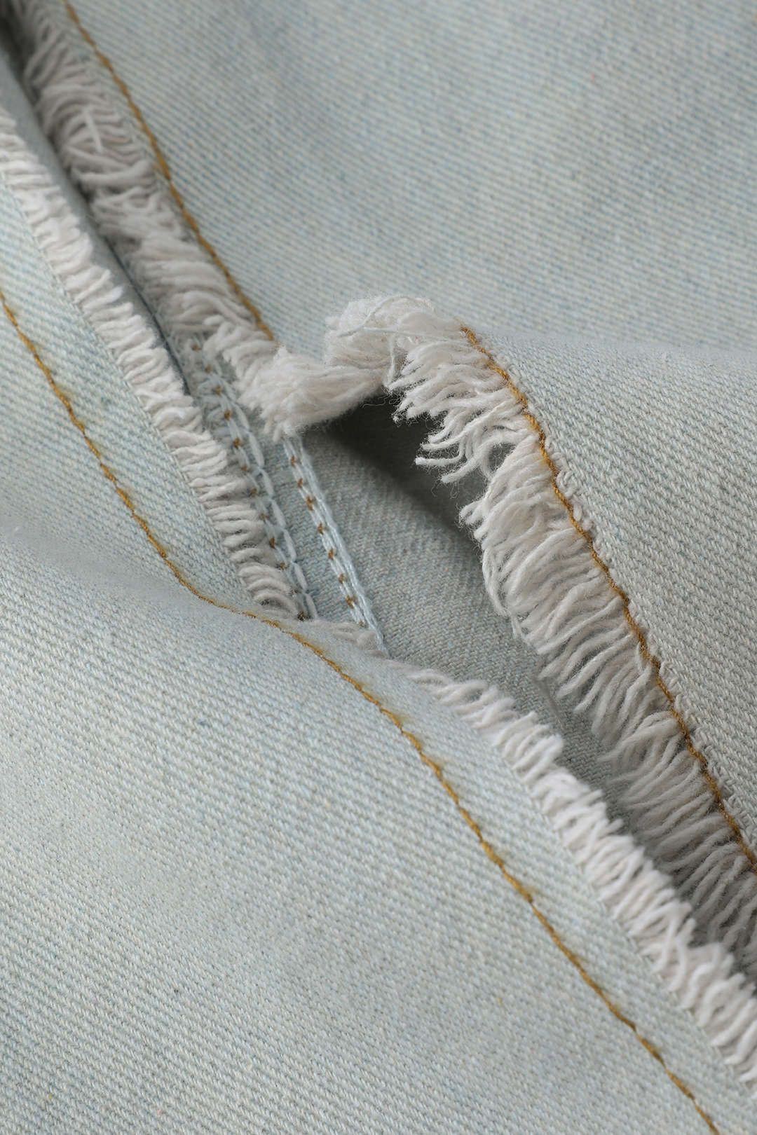 Frayed Trim Slit Denim Mermaid Skirt sold by Micas product image thumbnail 4