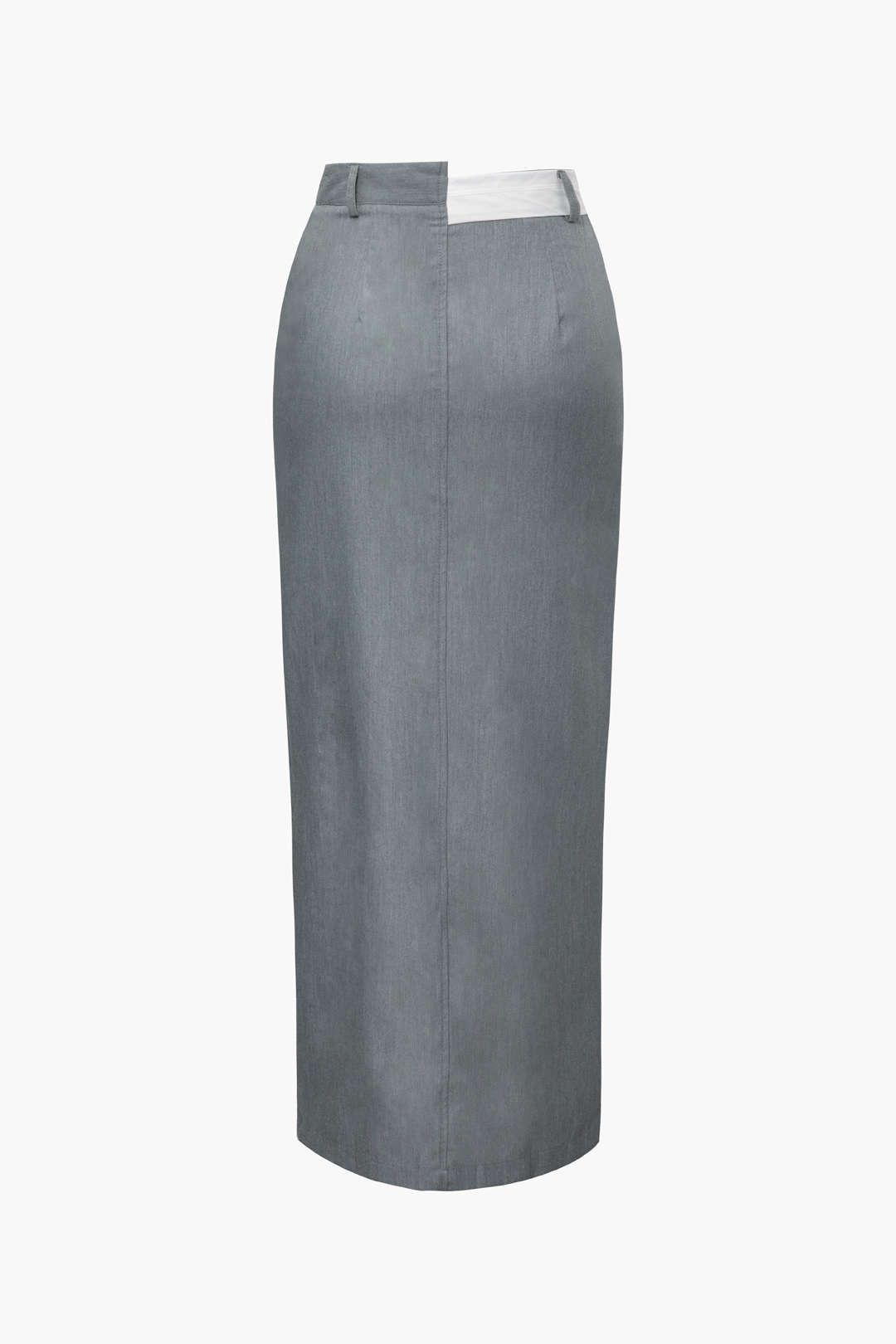 Contrast Waist Slit Front Maxi Skirt sold by Micas product image thumbnail 2