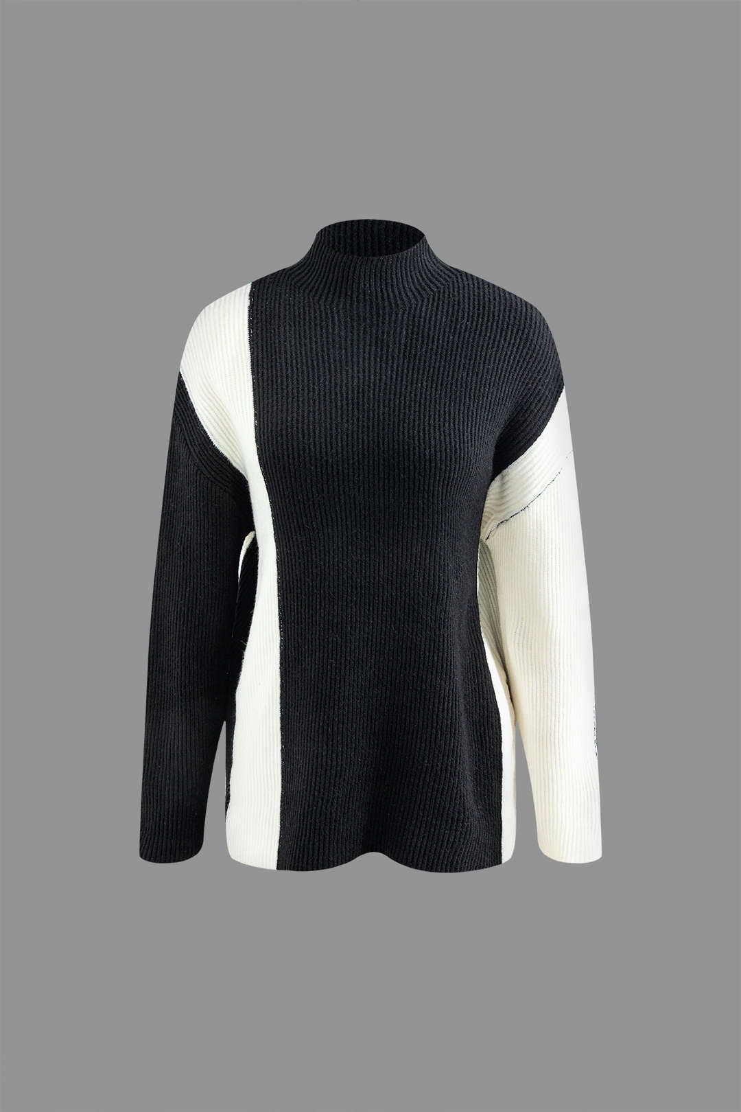 Contrast Turtleneck Sweater And Midi Skirt Set sold by Micas product image thumbnail 3