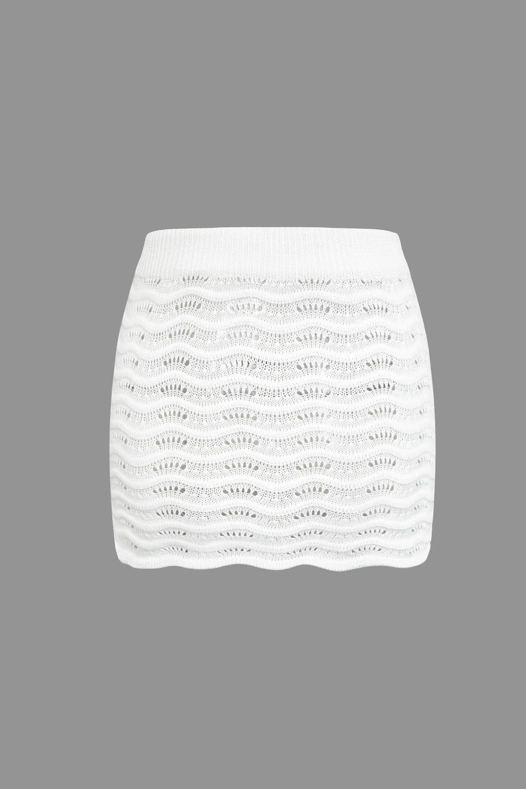 Solid Open Knit Mini-nederdel sold by Micas product image thumbnail 2