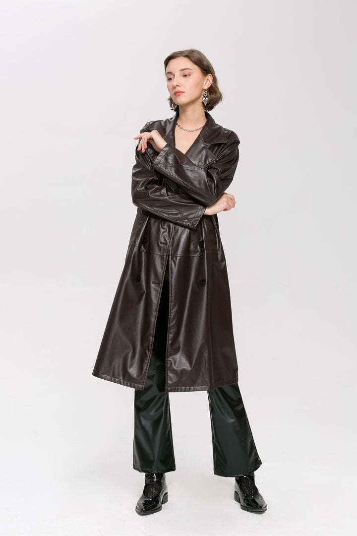 Pu Leather Coat sold by Micas product image thumbnail 8