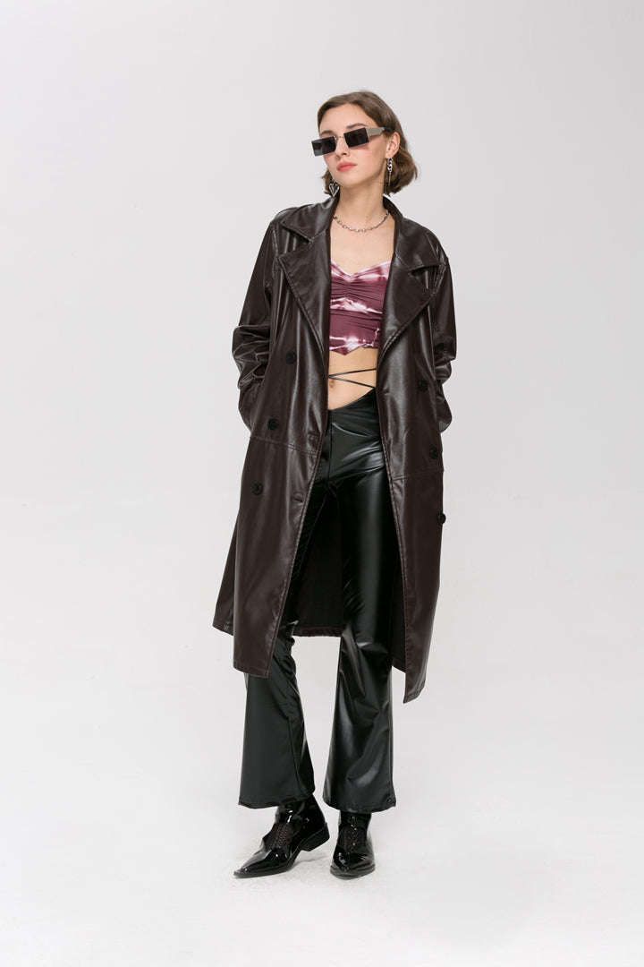 Pu Leather Coat sold by Micas product image thumbnail 5