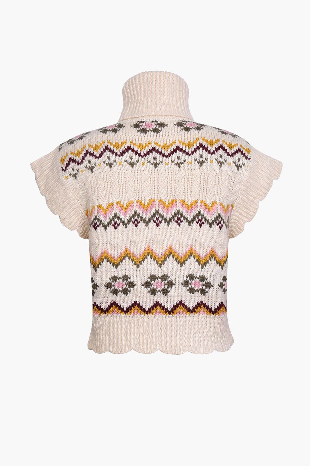 Retro High Neck Knitted Vest sold by Micas product image thumbnail 4