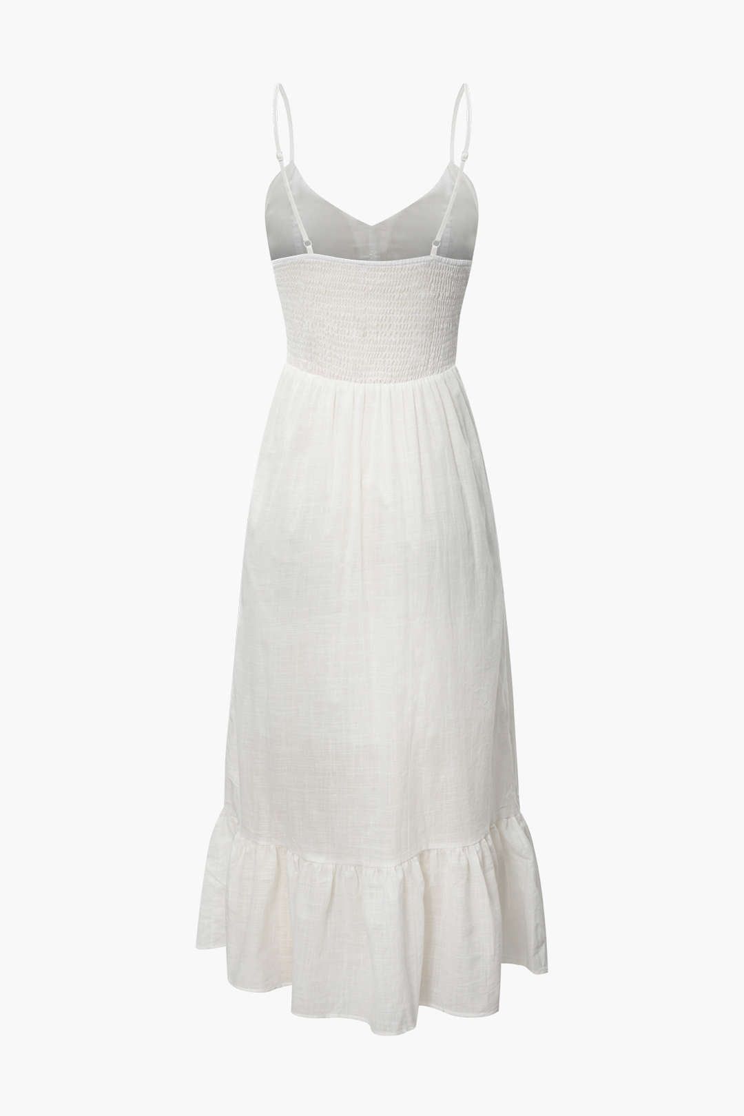 V-neck Ruffle Hem Slit Maxi Dress sold by Micas product image thumbnail 2