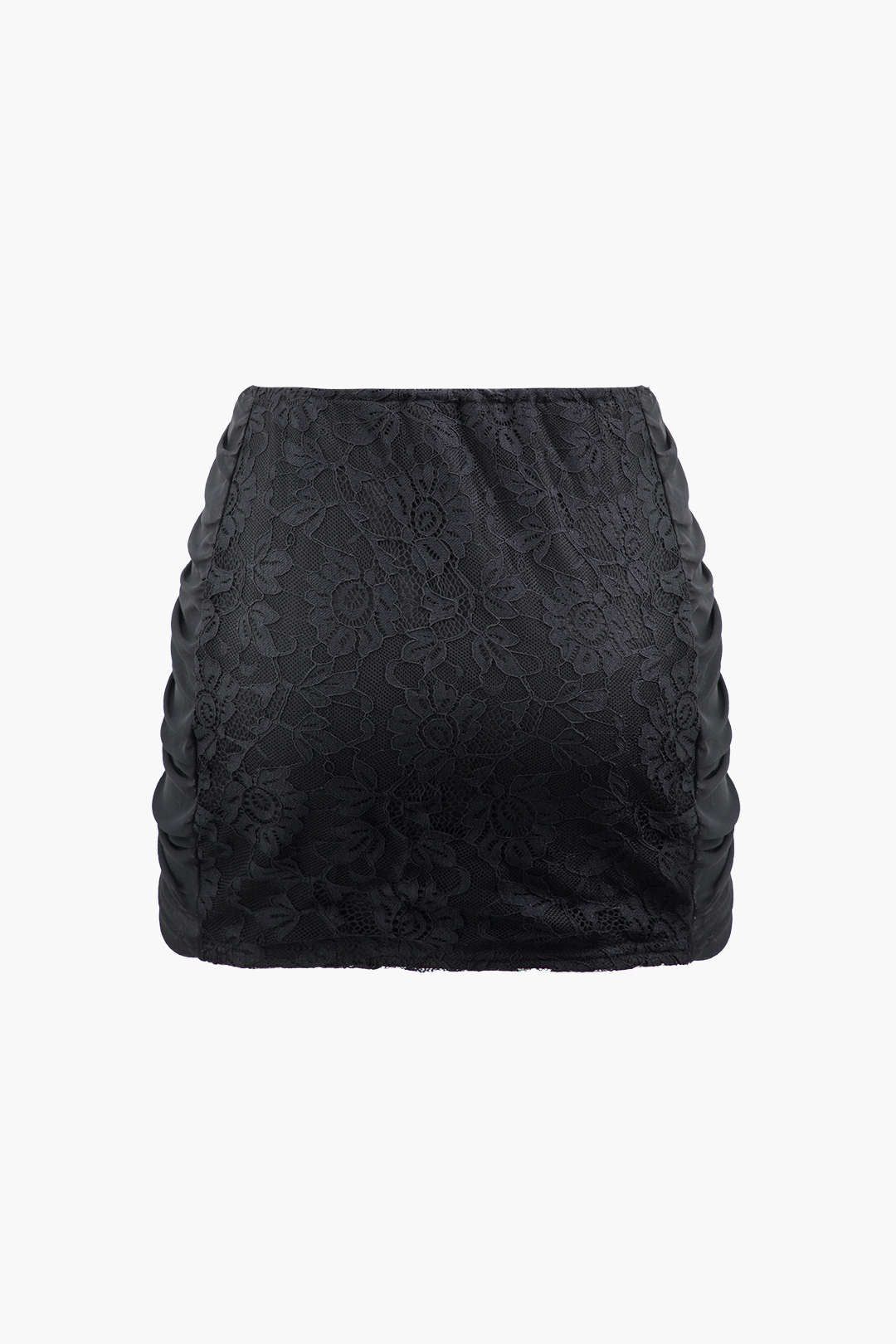 Lace V-neck Corset Top And Ruched Bodycon Mini Skirt Set sold by Micas product image thumbnail 5