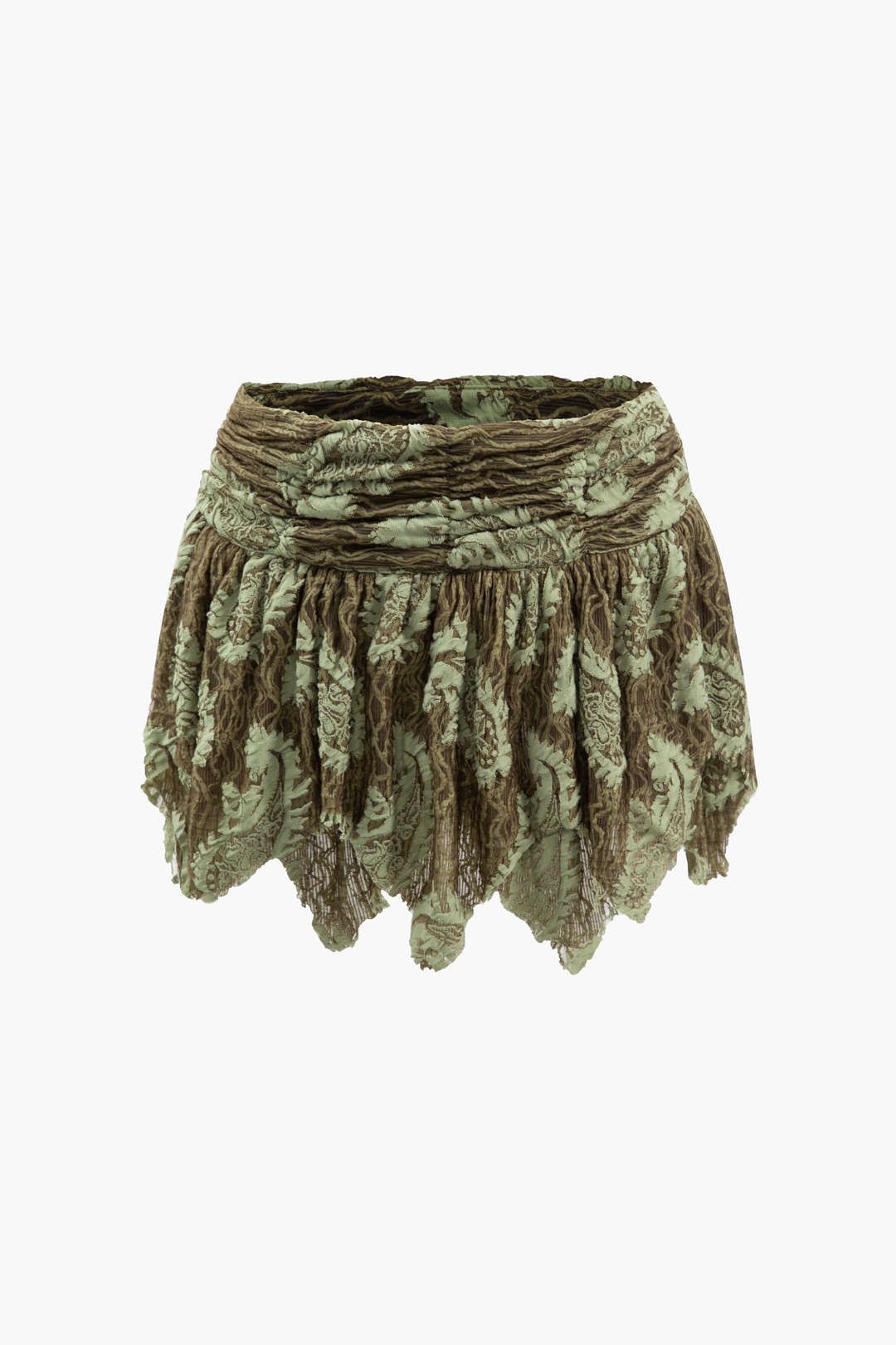 Asymmetric Hem Mini Skirt sold by Micas