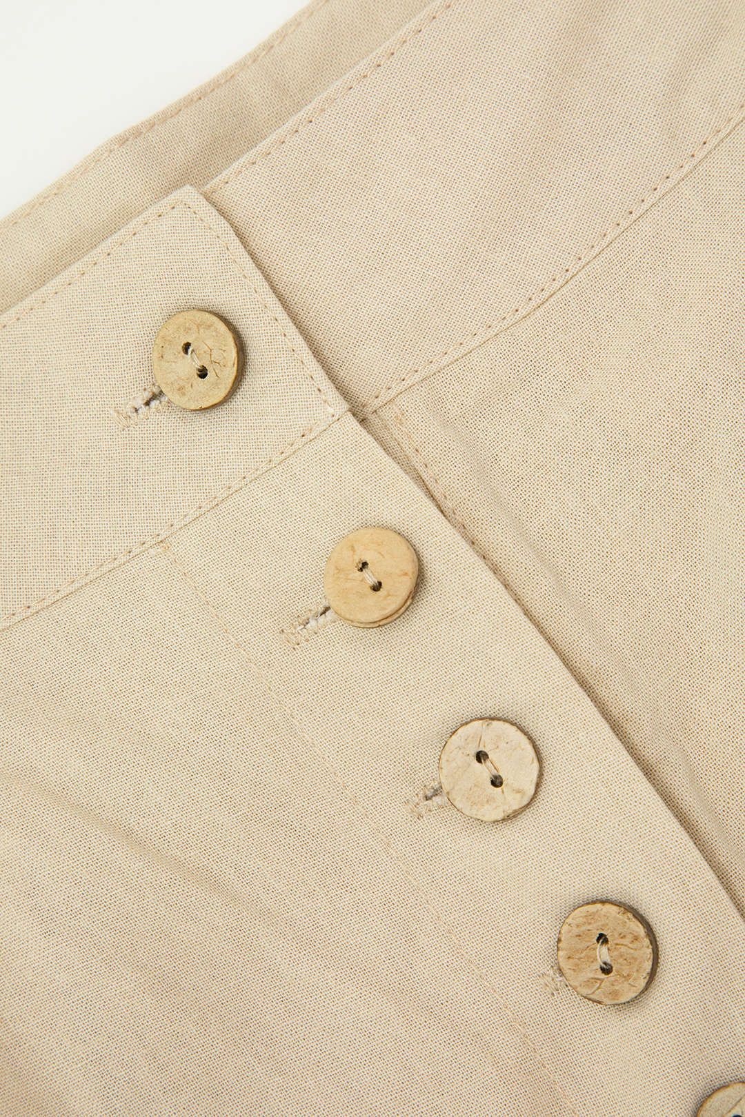 Knap linned-blandet brede benbukser sold by Micas product image thumbnail 3