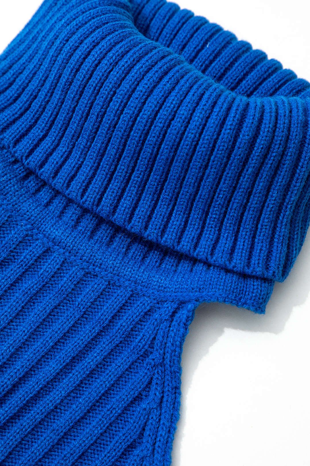 Rib Knit Turtleneck Asymmetric Backless Top With Sleeves And Mini Skirt Set sold by Micas product image thumbnail 6