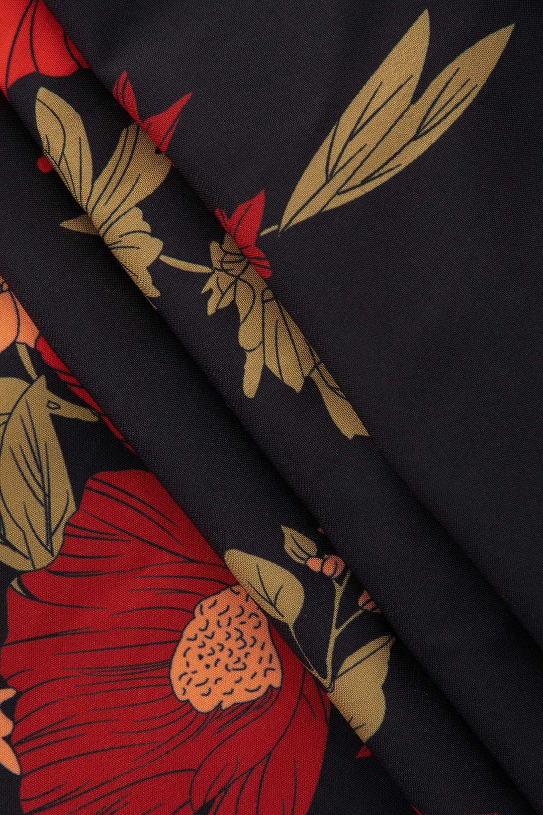 Floral Print Slit Cross Tie Back Maxi Dress sold by Micas product image thumbnail 3