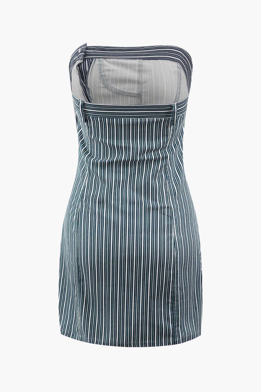 Stripe Strapless Slit Mini Dress sold by Micas product image thumbnail 2