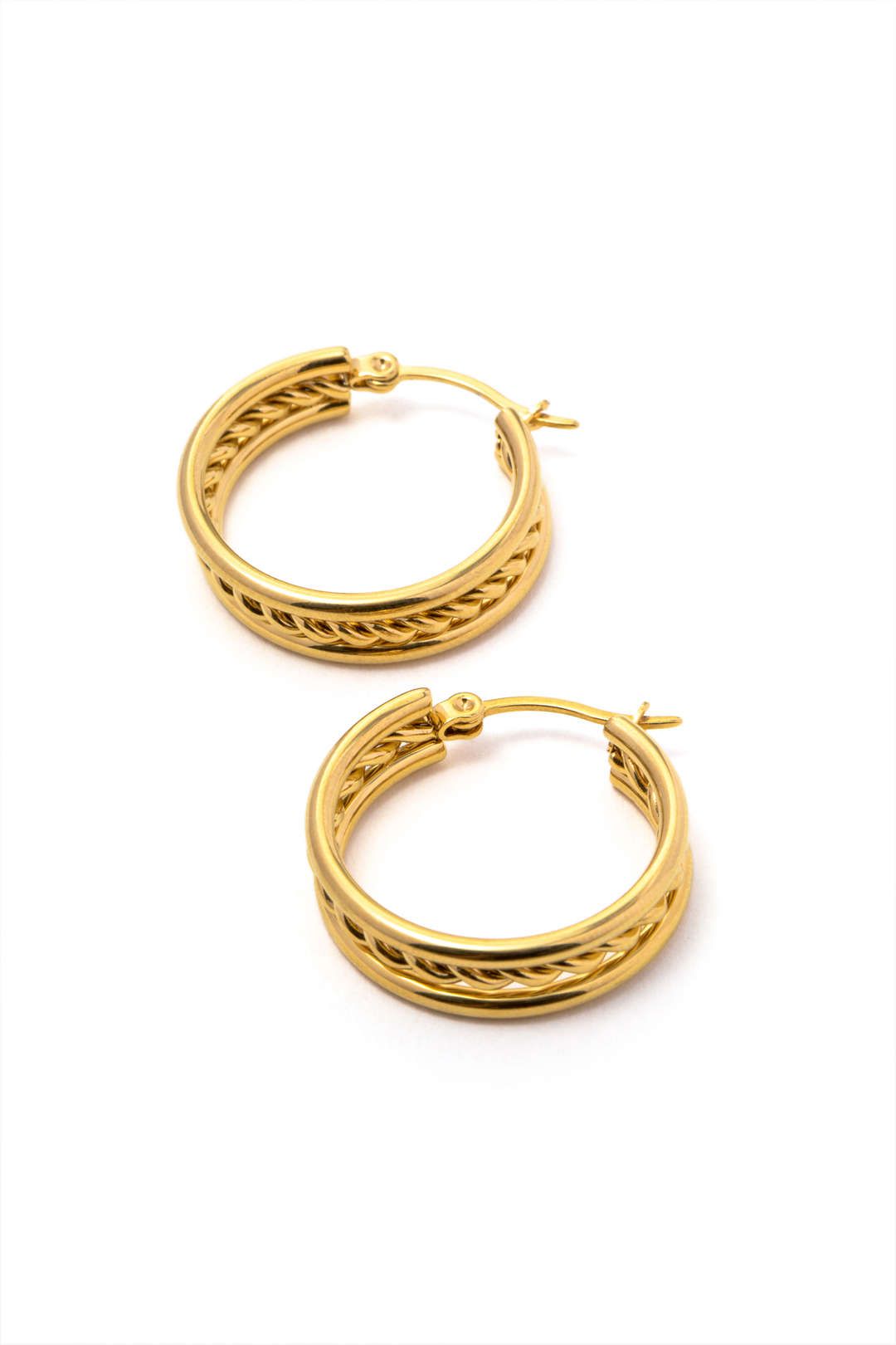 Twisted Hoop Earrings sold by Micas product image thumbnail 4