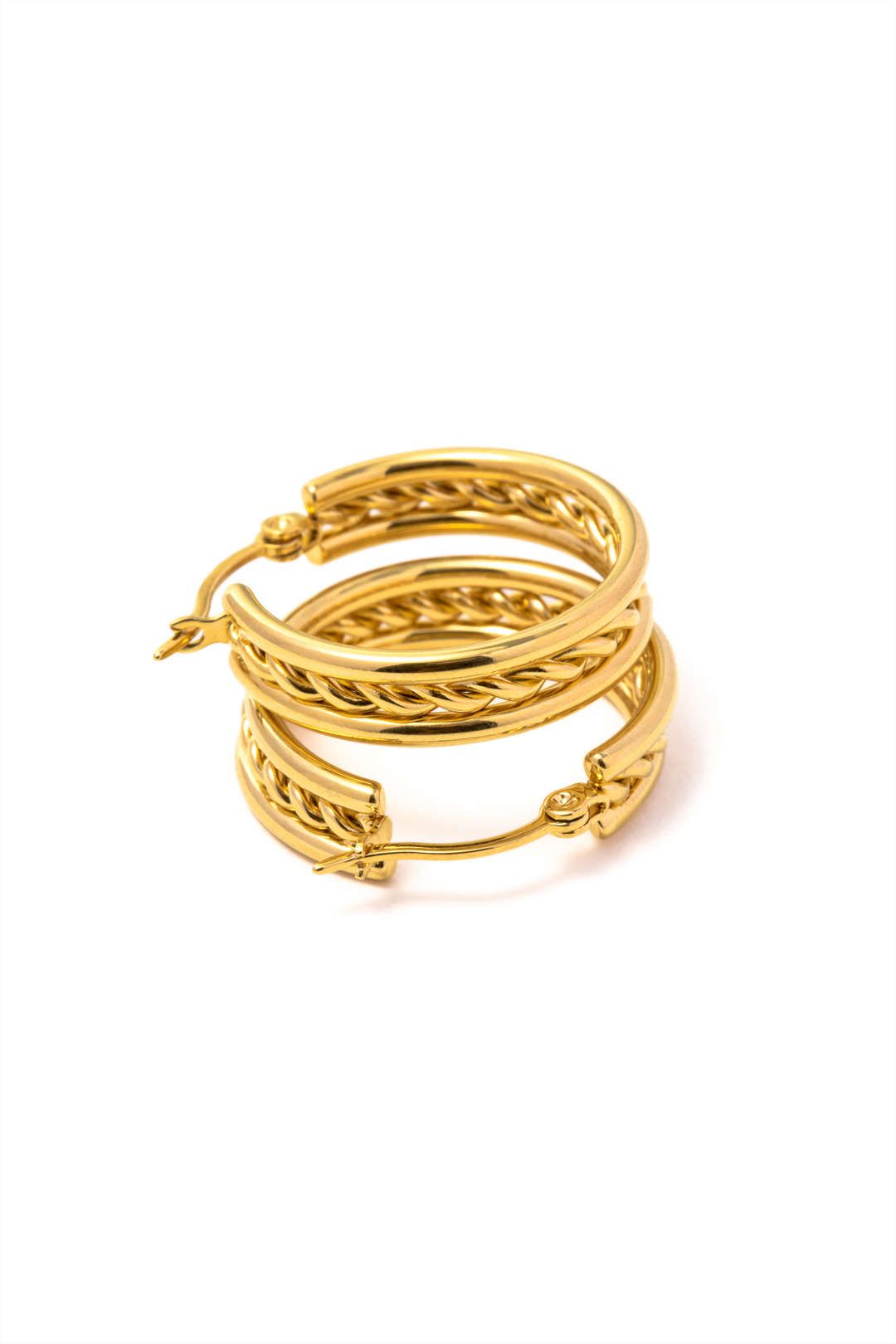 Twisted Hoop Earrings sold by Micas product image thumbnail 5