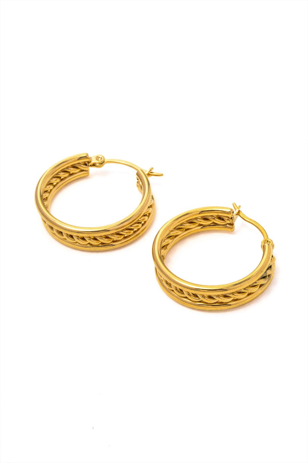 Twisted Hoop Earrings sold by Micas product image thumbnail 2