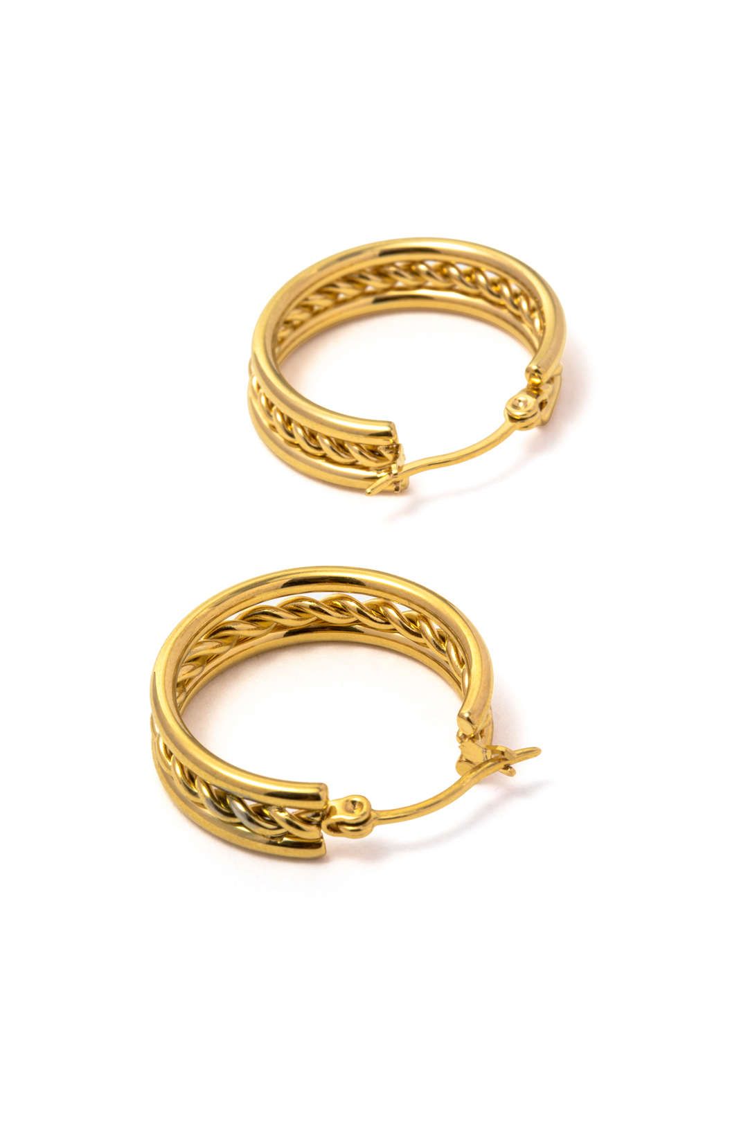 Twisted Hoop Earrings sold by Micas product image thumbnail 3