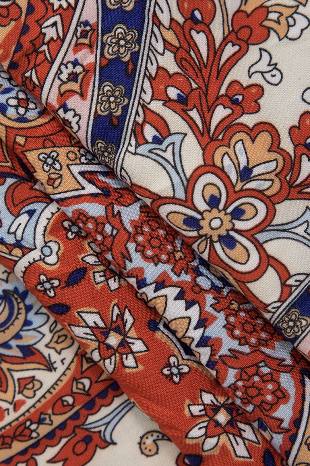 Paisley Print Elastic Waist Straight Leg Pants sold by Micas product image thumbnail 4