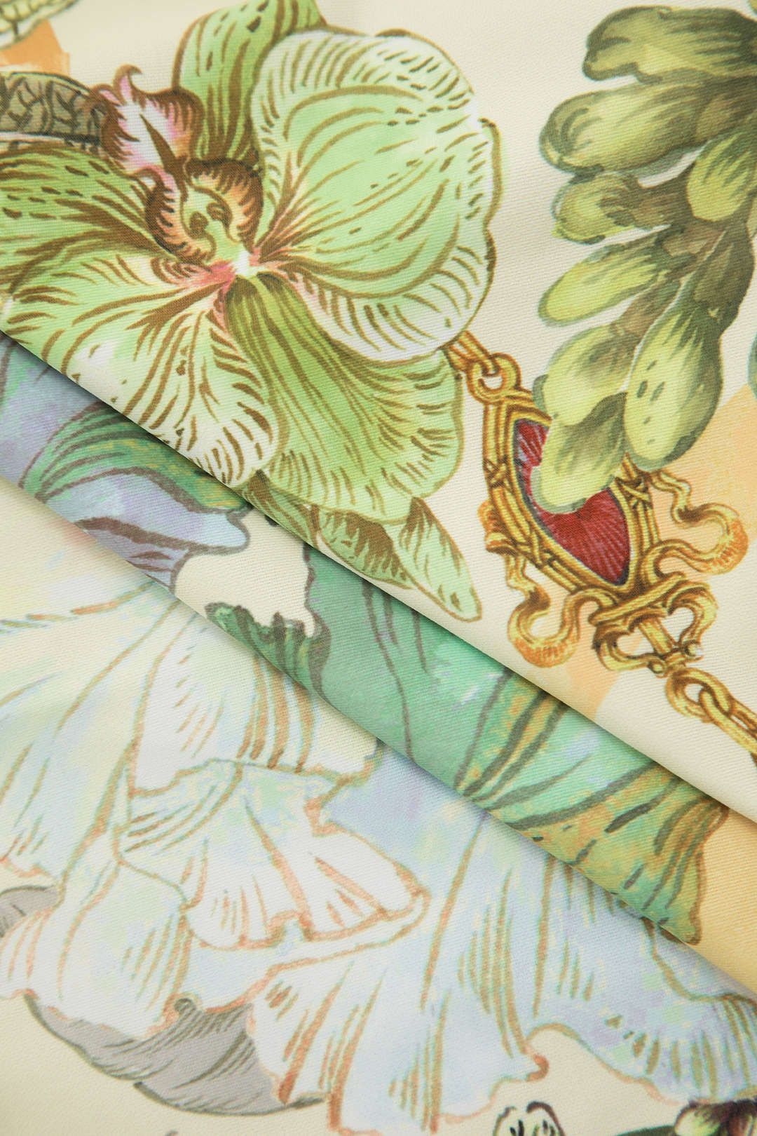 Floral Print One Shoulder One-piece Swimsuit And Ruffle Cover-up Set sold by Micas product image thumbnail 9