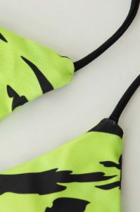 Zebra-stripe Tie Bikini Swimsuit sold by Micas