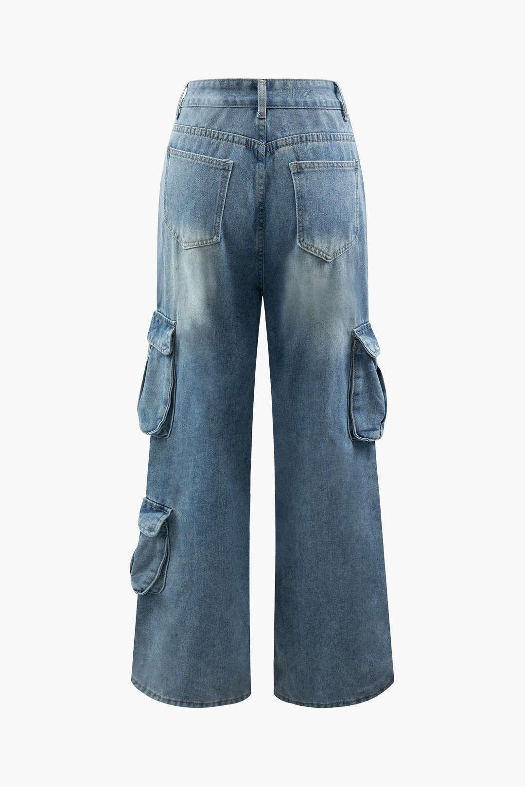 Flap Pocket Wide Leg Cargo Jeans sold by Micas product image thumbnail 2