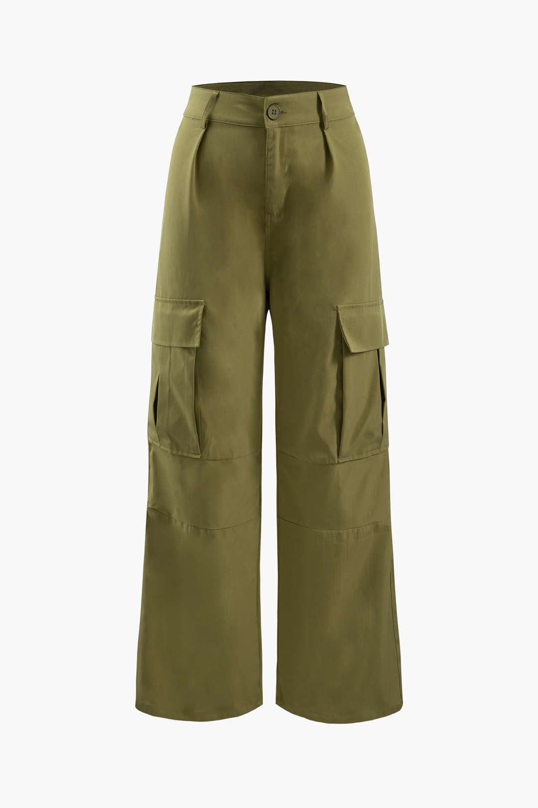 Flap Pocket Wide Leg Cargo Pants sold by Micas