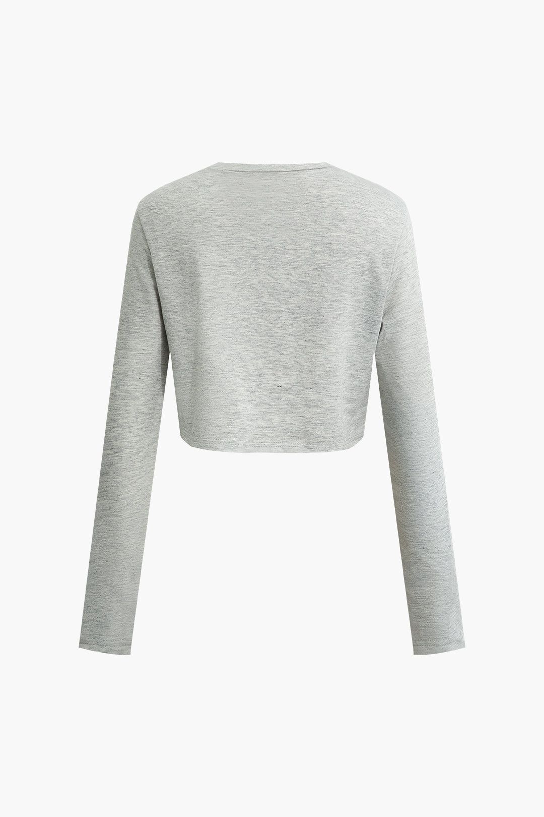 Solid Round Neck Long Sleeve Top And Ruched Maxi Skirt Set sold by Micas product image thumbnail 5