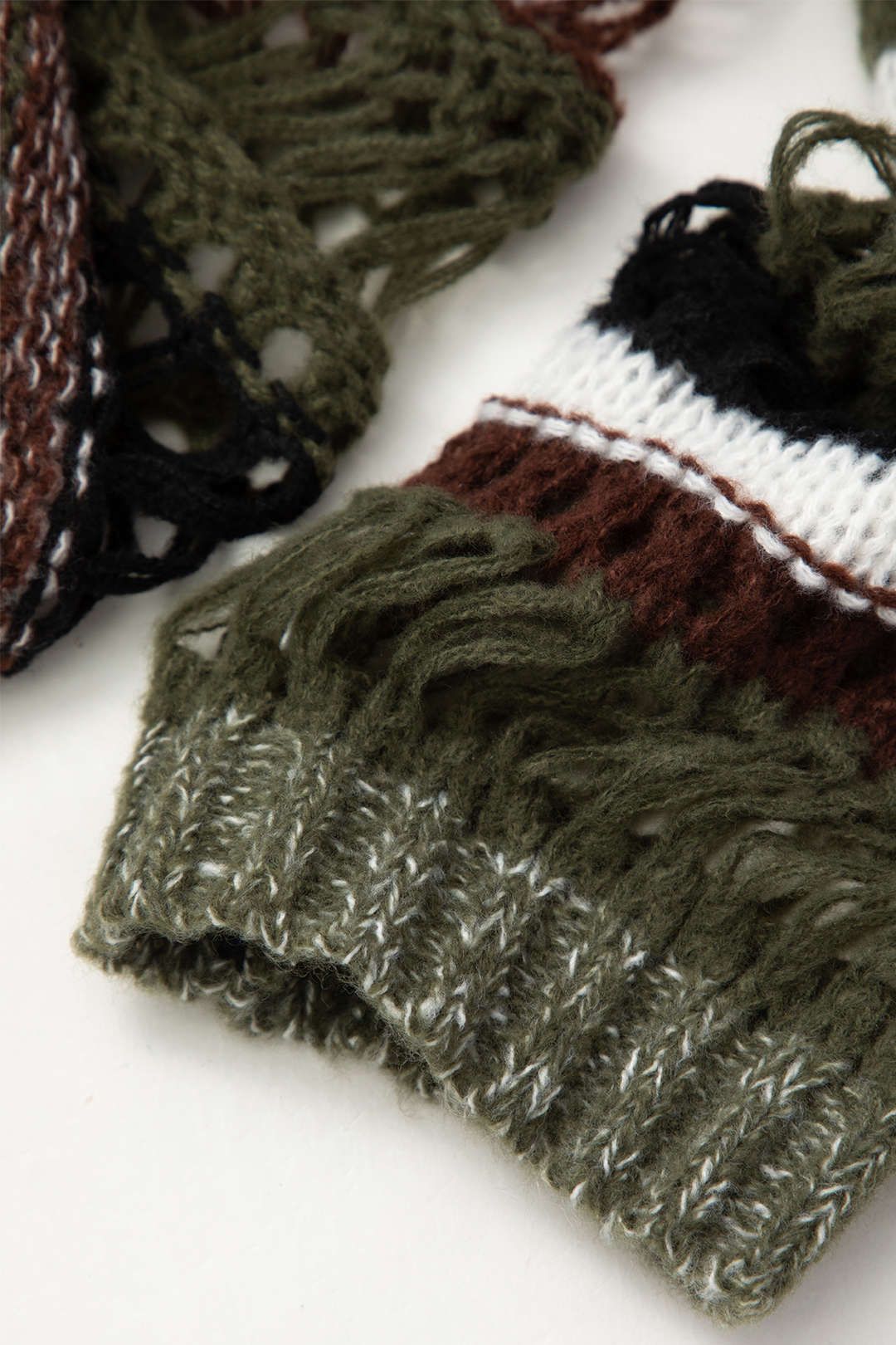 Stripe Open Knit Crop Top sold by Micas product image thumbnail 3